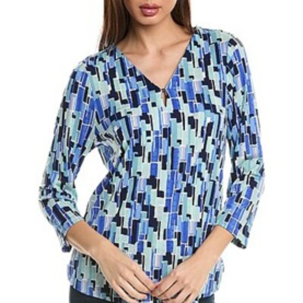 $$ NWT  Jones New York  3/4  Sleeve Top XS